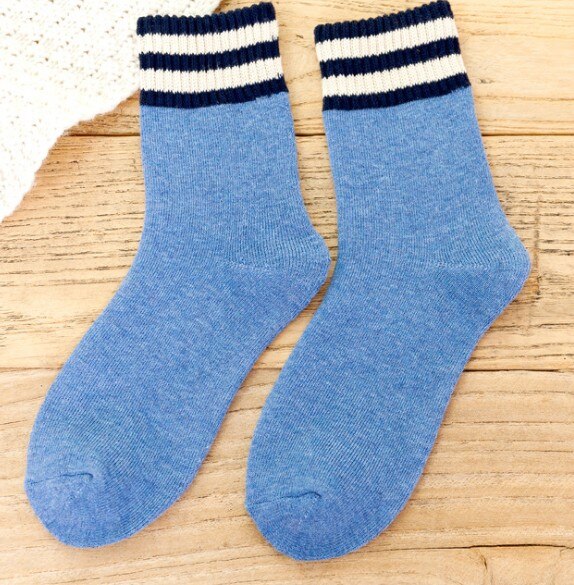 Women's Blue Terry Socks 