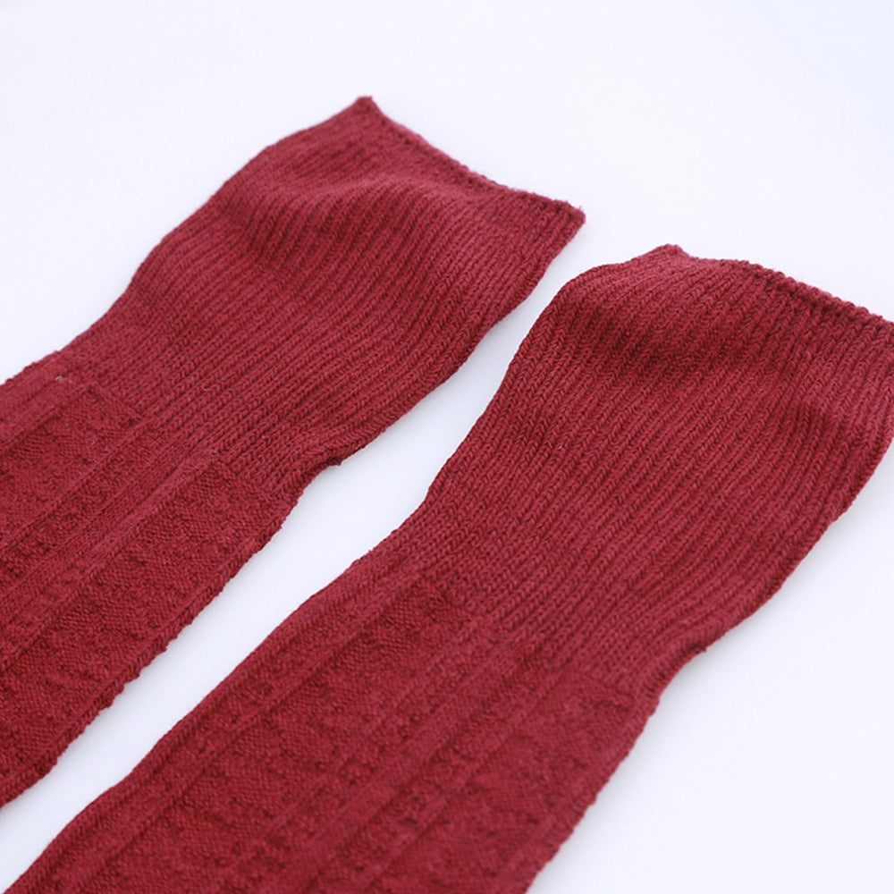 red thigh high socks for women